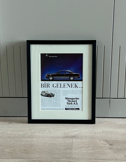 Mercedes C124 Bir Gelenek... Orijinal Türkiye Dönem Reklamıdır (Sonradan Baskı Değildir)
