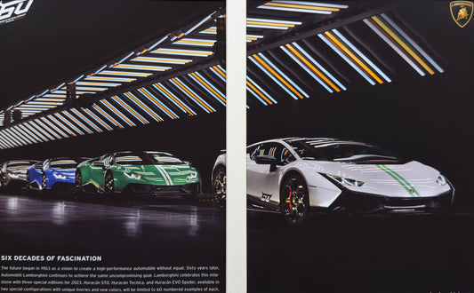 Lamborghini – Six Decades of Fascination  Orijinal Dönem Çift Sayfa Reklamı (Sonradan Baskı Değildir)
