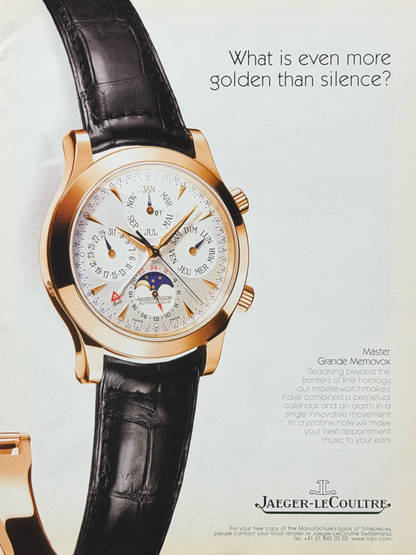 Jaeger-LeCoultre Master Grande Memovox Orijinal Dönem Reklamıdır (Sonradan Baskı Değildir)