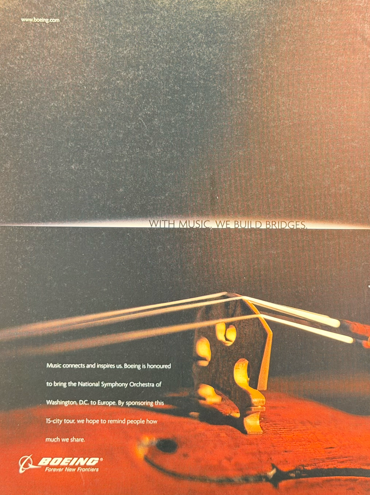 Boeing National Symphony Orchestra Orijinal Dönem Reklamıdır (Sonradan Baskı Değildir)