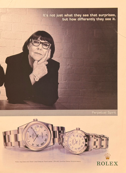 Rolex Day-Date & Lady-Datejust Pearlmaster “Perpetual Spirit” Orijinal Dönem Reklamıdır (Sonradan Baskı Değildir)