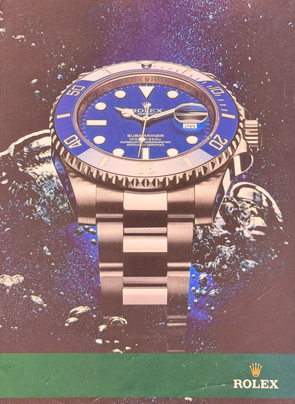Rolex Submariner Date “Smurf” Ref. 116619LB Orijinal Dönem Reklamıdır (Sonradan Baskı Değildir)