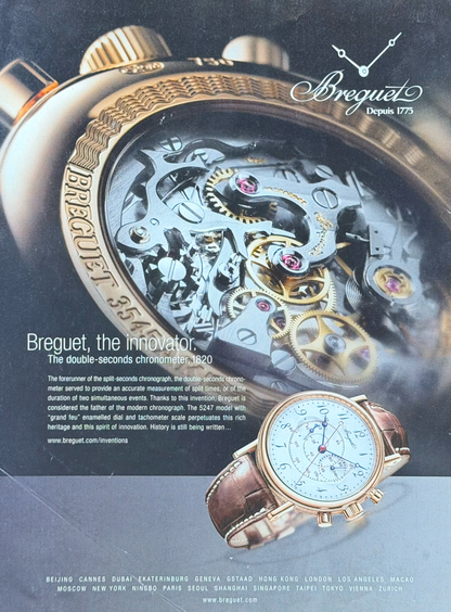 Breguet Classique Chronograph 5247 Orijinal Dönem Reklamıdır (Sonradan Baskı Değildir)