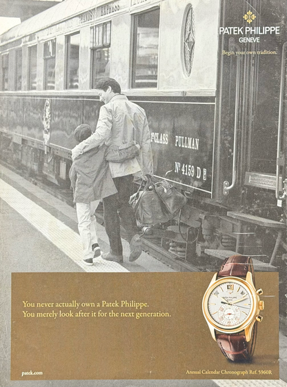 Patek Philippe Annual Calendar Chronograph Ref. 5960R Orijinal Dönem Reklamıdır (Sonradan Baskı Değildir)