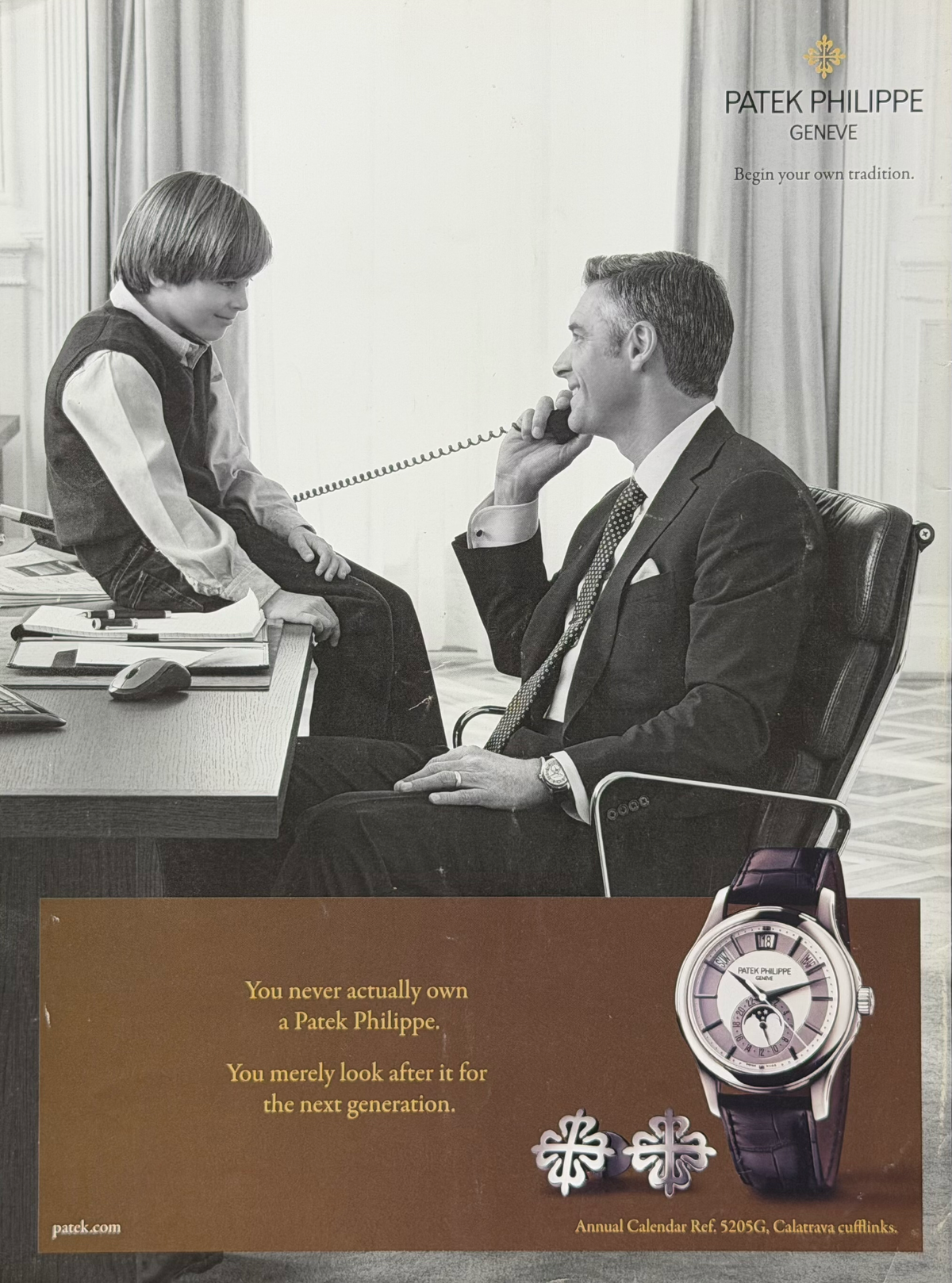 Patek Philippe Annual Calendar Ref. 5205G  Orijinal Dönem Reklamıdır (Sonradan Baskı Değildir)