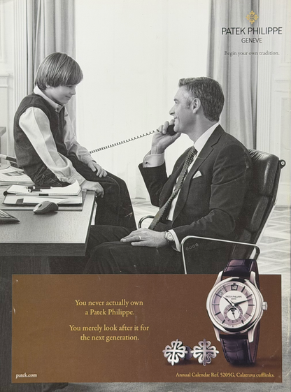 Patek Philippe Annual Calendar Ref. 5205G  Orijinal Dönem Reklamıdır (Sonradan Baskı Değildir)