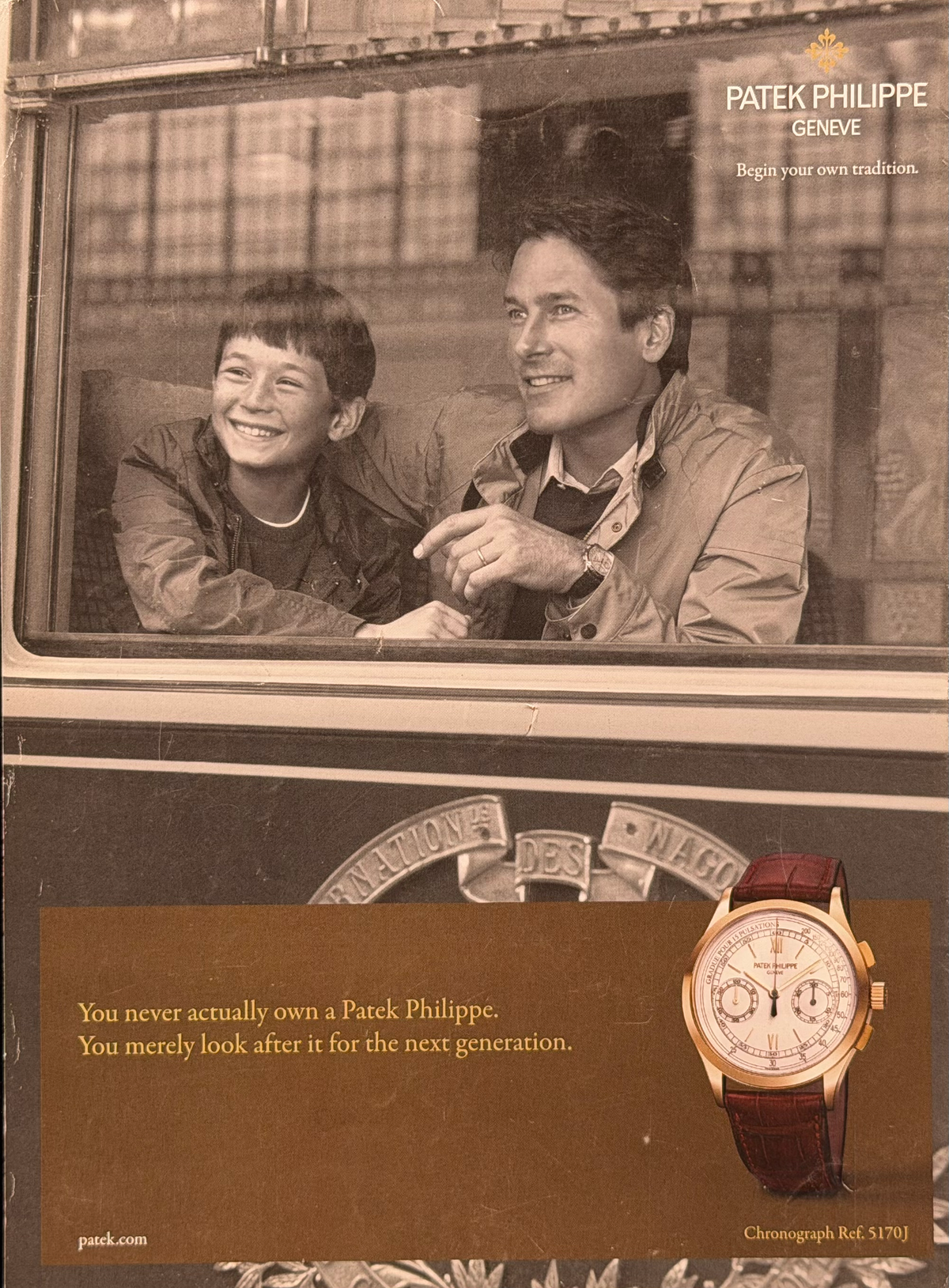 Patek Philippe Chronograph Ref. 5170J “Generations” Orijinal Dönem Reklamıdır (Sonradan Baskı Değildir)
