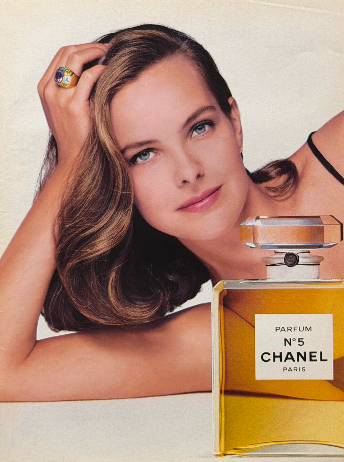 Chanel N°5 Parfum Carole Bouquet Orijinal Dönem Reklamıdır (Sonradan Baskı Değildir)