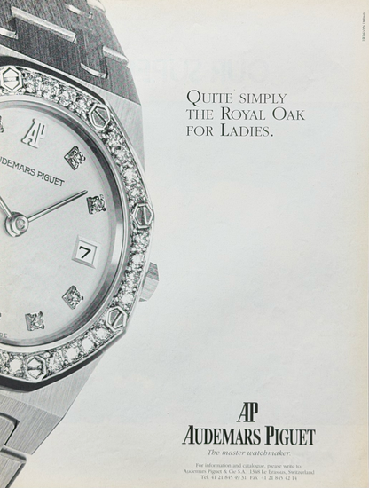 Audemars Piguet Royal Oak for Ladies Orijinal Dönem Reklamıdır (Sonradan Baskı Değildir)