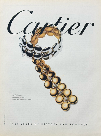 Cartier La Création Orijinal Dönem Reklamıdır (Sonradan Baskı Değildir)