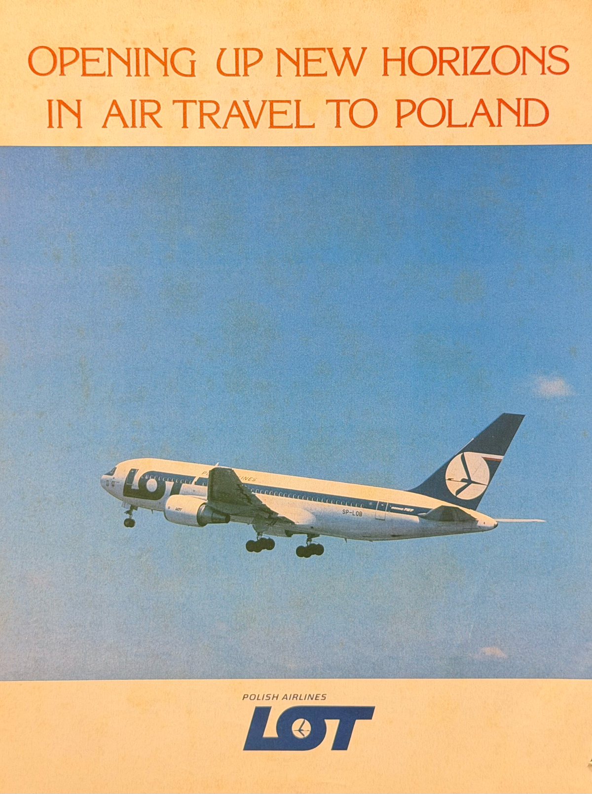 LOT Polish Airlines Boeing 767 Polonya Havayolları Vintage Orijinal Dönem Reklamıdır (Sonradan Baskı Değildir)