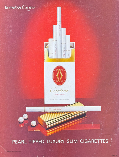 Cartier Vendôme Vintage İngilizce Orijinal Dönem Reklamıdır (Sonradan Baskı Değildir)