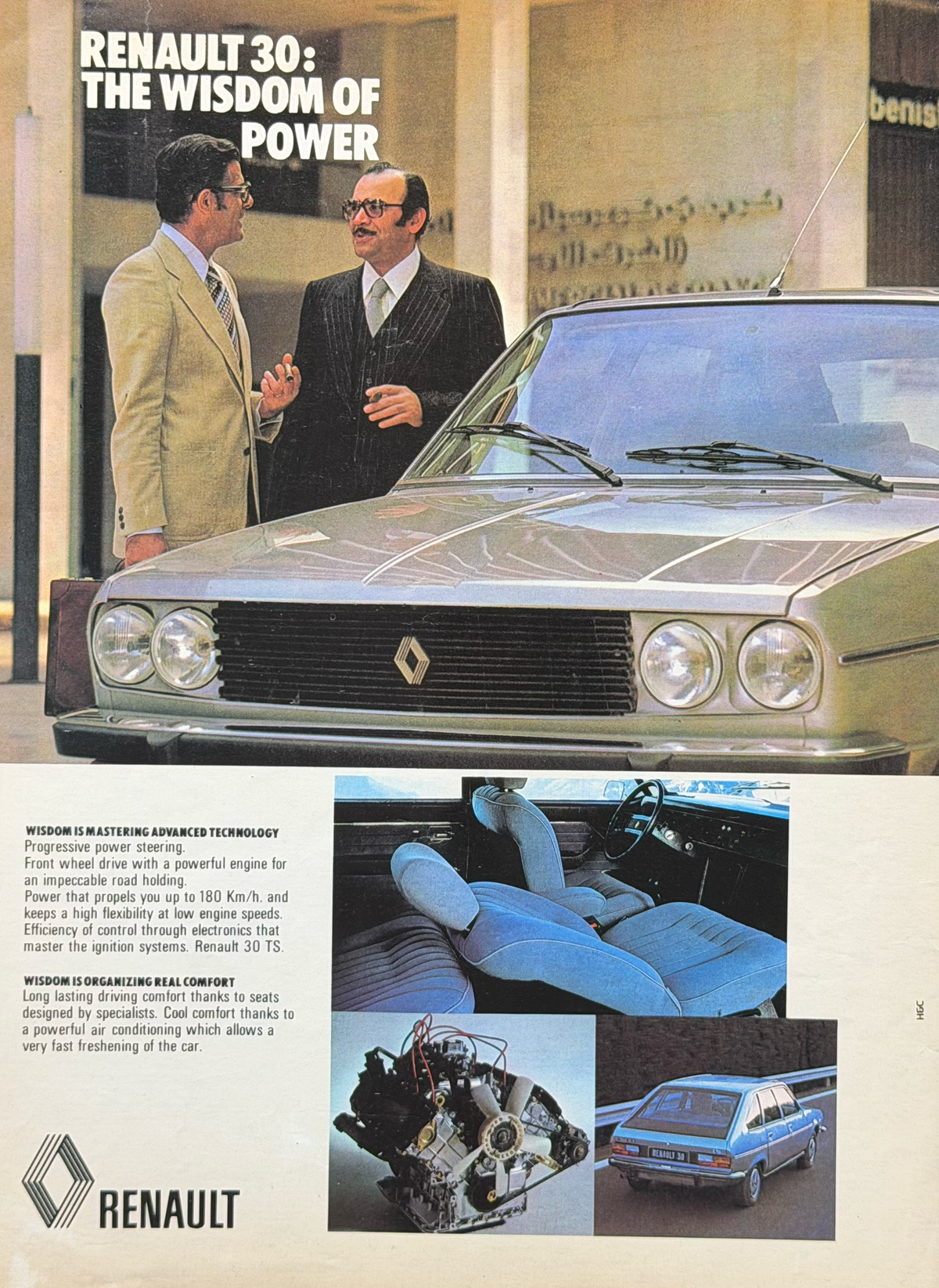 Renault 30 İngilizce Orijinal Dönem Reklamıdır (Sonradan Baskı Değildir)