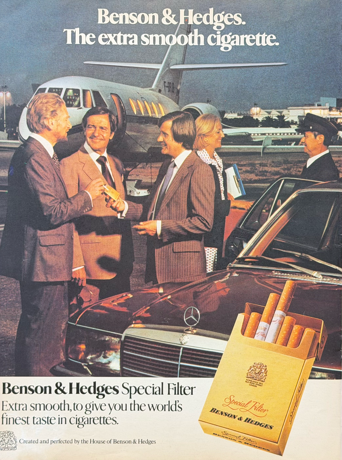 Benson & Hedges, Mercedes Vintage İngilizce Orijinal Dönem Reklamıdır (Sonradan Baskı Değildir)