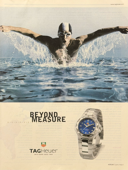 TAG Heuer Kirium Quartz Vintage İngilizce Orijinal Dönem Reklamıdır (Sonradan Baskı Değildir)
