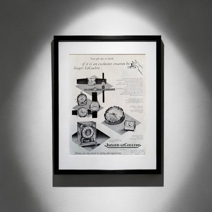 Jaeger-LeCoultre Koleksiyonu “Watchmaker’s Watchmaker” 1956 Orijinal Dönem Reklamıdır (Sonradan Baskı Değildir).