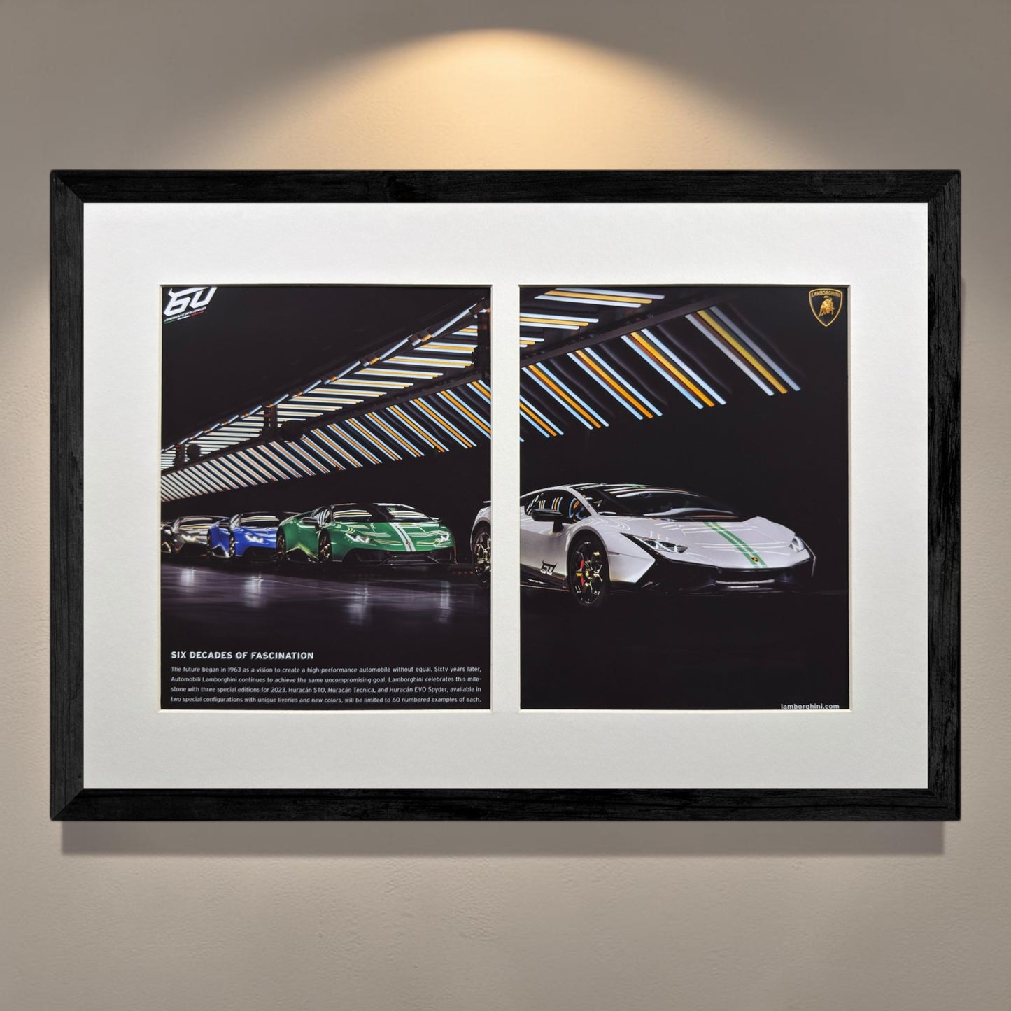 Lamborghini – Six Decades of Fascination  Orijinal Dönem Çift Sayfa Reklamı (Sonradan Baskı Değildir)