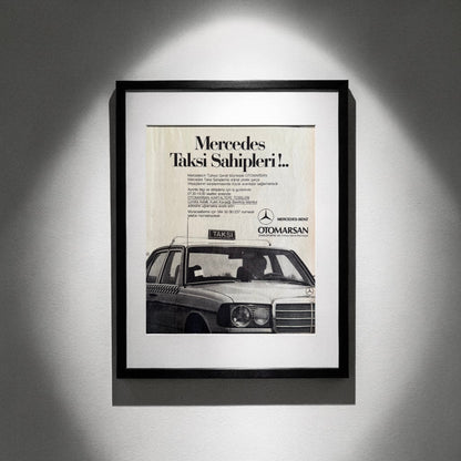 Mercedes-Benz – “Taksi Sahipleri…”  1986 Türkiye Orijinal Dönem Gazete Reklamıdır (Sonradan Baskı Değildir).