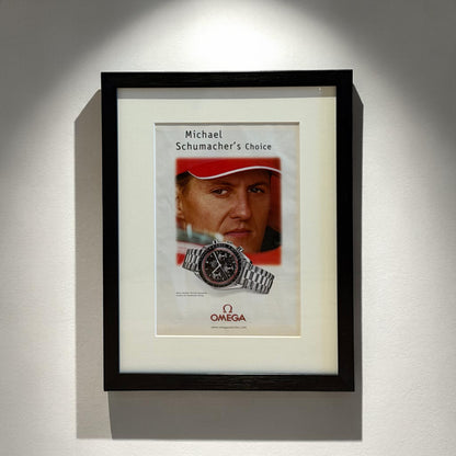 Omega Speedmaster Professionel Moonwatch Michael Schumacher. Orijinal Dönem Reklamıdır (Sonradan Baskı Değildir)