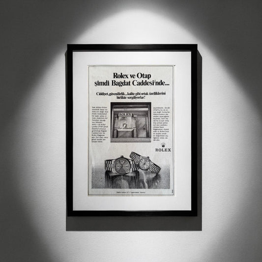 Rolex & OTAP “Bağdat Caddesi Açılışı” 1986 Orijinal Türkiye Dönem Reklamıdır (Sonradan Baskı Değildir).