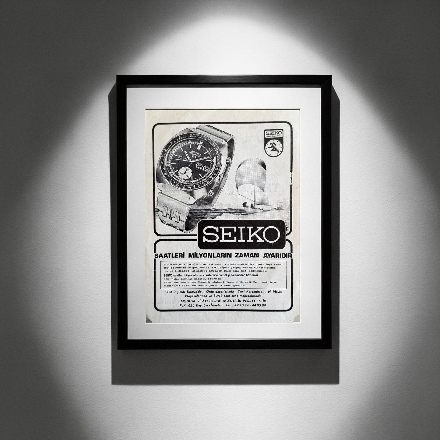Seiko “Saatleri Milyonların Zaman Ayarıdır” 1976 Orijinal Türkiye Dönem Reklamıdır (Sonradan Baskı Değildir).