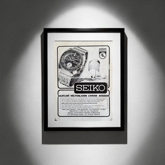 Seiko “Saatleri Milyonların Zaman Ayarıdır” 1976 Orijinal Türkiye Dönem Reklamıdır (Sonradan Baskı Değildir).