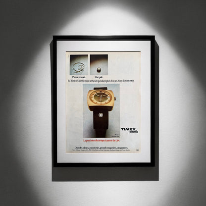 Timex Electric “No Spring. Just Power.” 1972 Orijinal Dönem Reklamıdır (Sonradan Baskı Değildir).