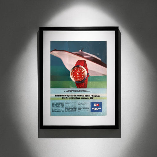 Tissot Sideral “Fiberglass Innovation” 1970 Orijinal Dönem Reklamıdır (Sonradan Baskı Değildir).
