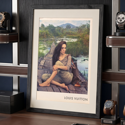 Louis Vuitton Angelina Jolie Orijinal Dönem Reklamıdır (Sonradan Baskı Değildir)