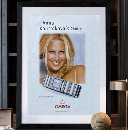 Omega Constellation Quadra “Anna Kournikova’s Choice” Orijinal Dönem Reklamıdır (Sonradan Baskı Değildir)