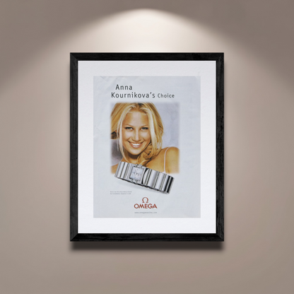 Omega Constellation Quadra “Anna Kournikova’s Choice” Orijinal Dönem Reklamıdır (Sonradan Baskı Değildir)