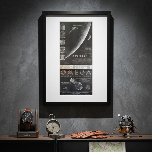 Omega Speedmaster Professional “Apollo 13 – Moonwatch Legacy” 1995 Orijinal Türkiye Dönem Reklamıdır (Sonradan Baskı Değildir).