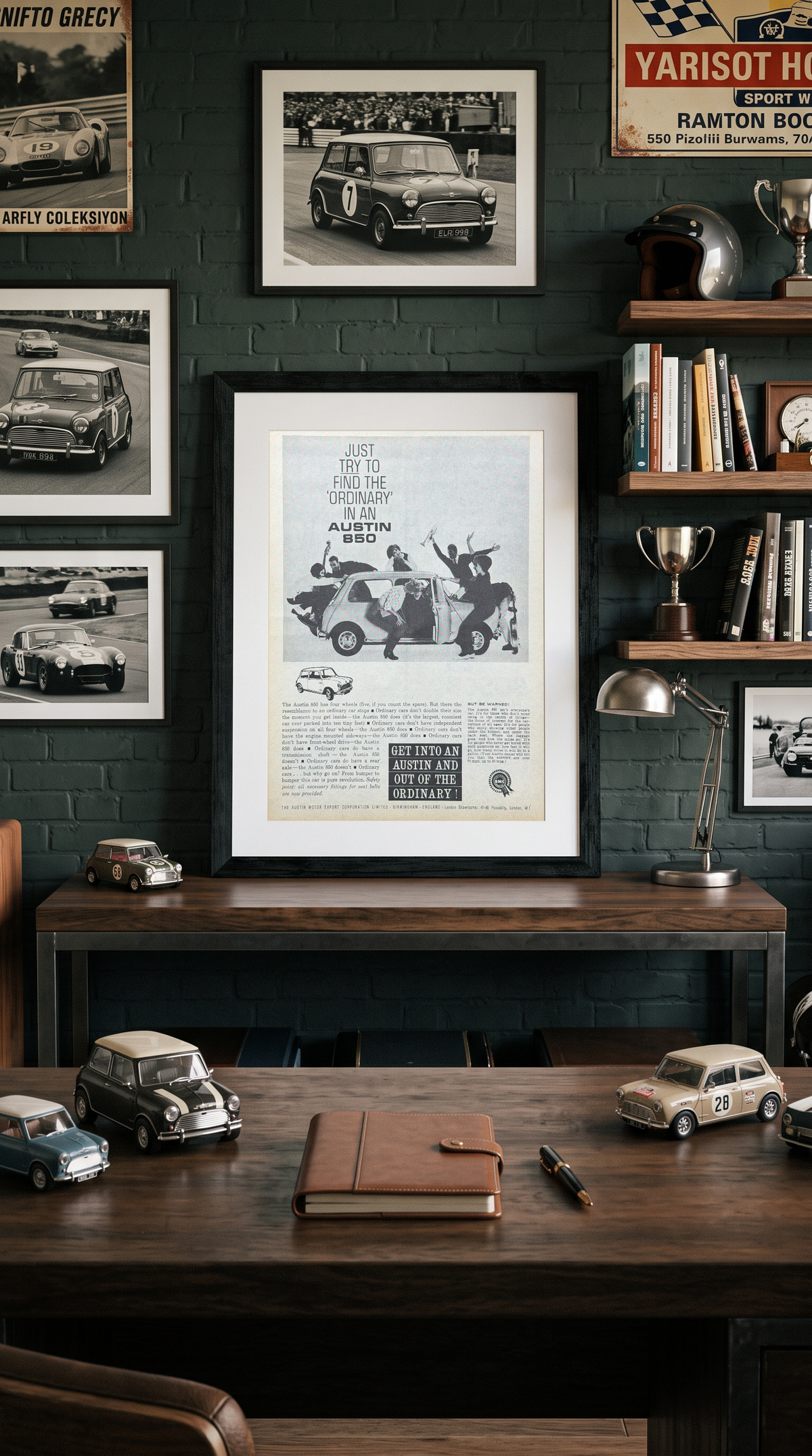 Austin 850 Mini Vintage İngilizce Orijinal Dönem Reklamıdır (Sonradan Baskı Değildir)