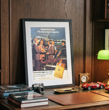 Benson & Hedges, Mercedes Vintage İngilizce Orijinal Dönem Reklamıdır (Sonradan Baskı Değildir)