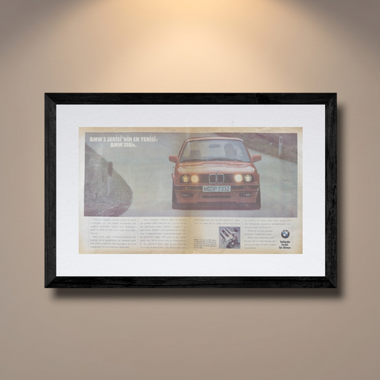 BMW 318is (E30) “3 Serisi’nin En Yenisi” 1989 Orijinal Türkiye Dönem Reklamıdır (Sonradan Baskı Değildir)