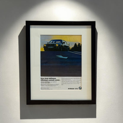 BMW E30.  Vintage Orijinal Türkiye Dönem Reklamıdır (Sonradan Baskı Değildir)