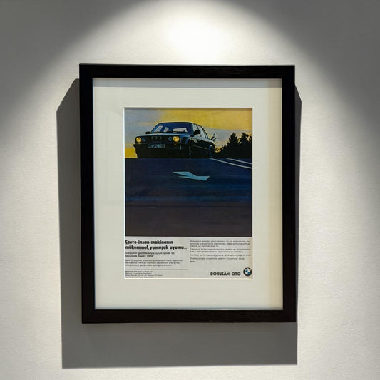 BMW E30.  Vintage Orijinal Türkiye Dönem Reklamıdır (Sonradan Baskı Değildir)