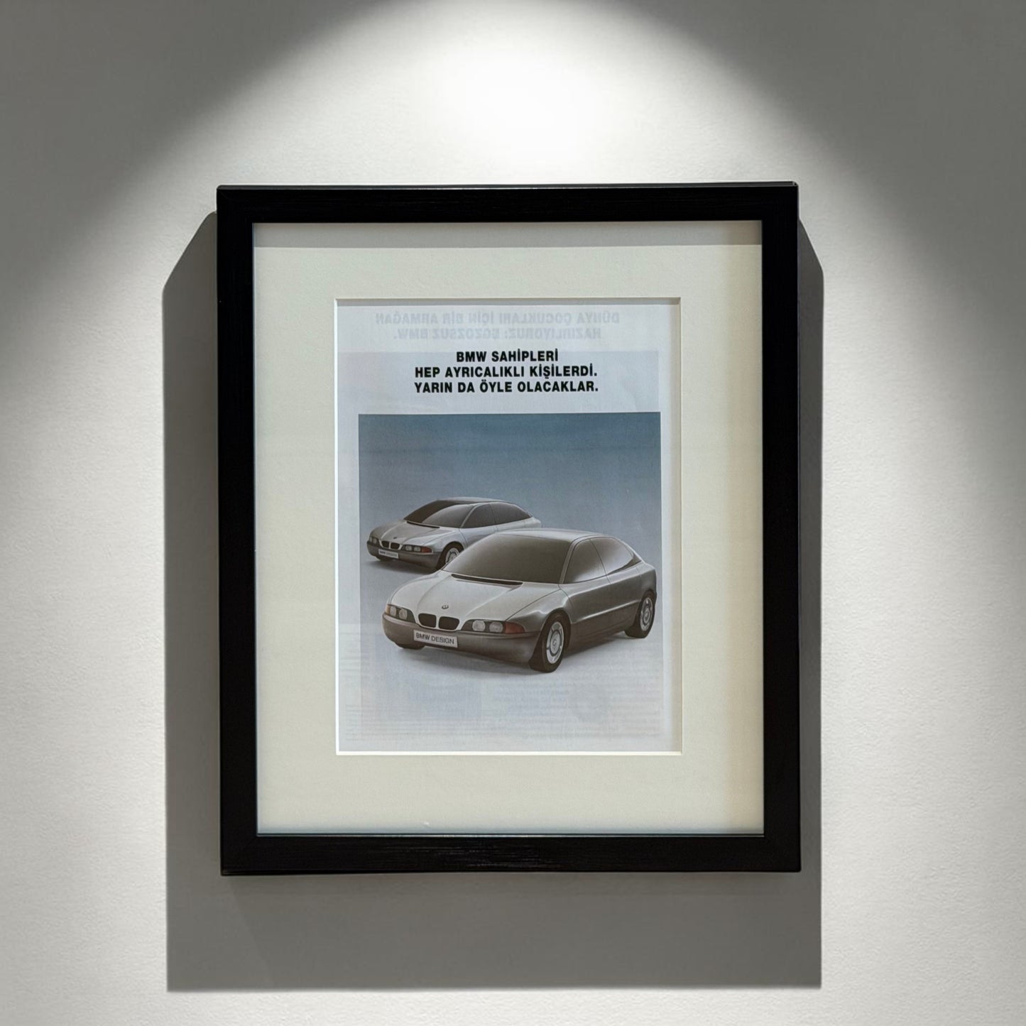 BMW Futuristik Reklamı. Orijinal Türkiye Dönem Reklamıdır (Sonradan Baskı Değildir)