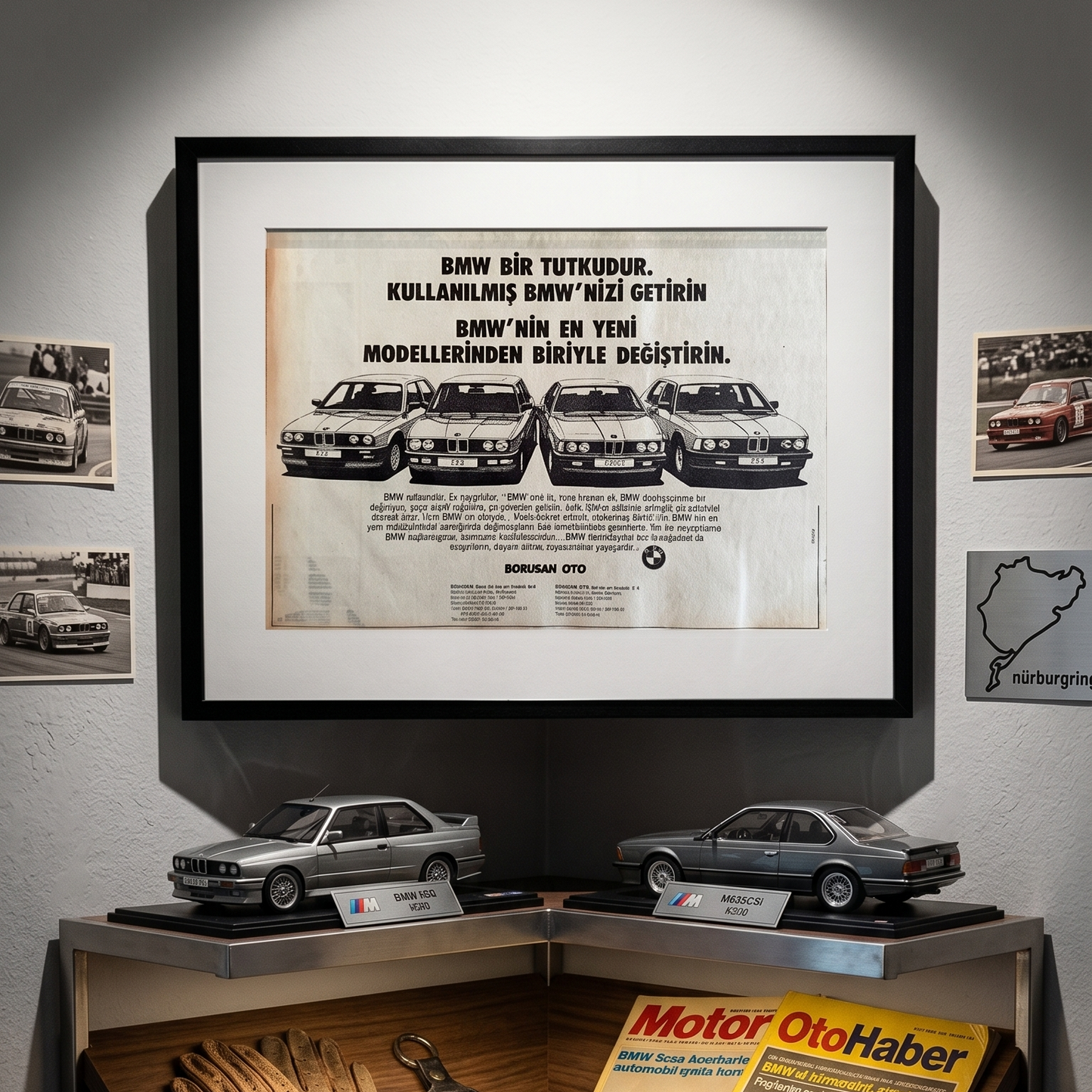 BMW – “BMW Bir Tutkudur” 1986 Orijinal Türkiye Reklam Sayfasıdır (Sonradan Baskı Değildir).