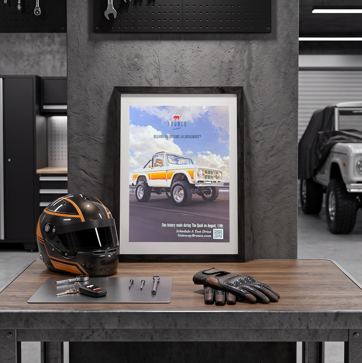 Ford Bronco Restomod “Delivering Dreams to Driveways” İngilizce Orijinal Dergi Reklamıdır (Sonradan Baskı Değildir)