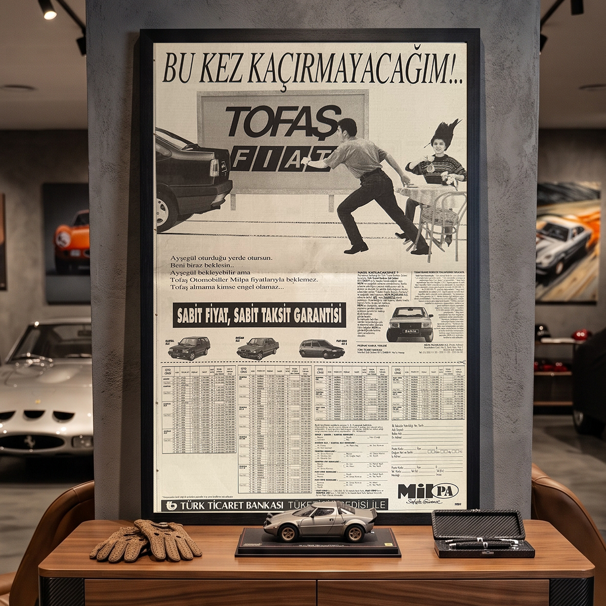 Tofaş Fiat Kartal SLX, Doğan SLX ve Fiat Uno Türkçe Orijinal Dönem Reklamıdır (Sonradan Baskı Değildir)