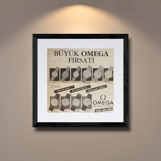 Omega De Ville “Büyük Omega Fırsatı” Türkçe Orijinal Dönem Gazete Reklamıdır (Sonradan Baskı Değildir)