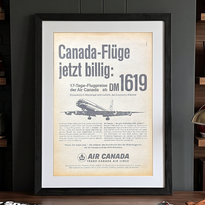 Air Canada Douglas DC-8 Vintage Orijinal Dönem Reklamıdır (Sonradan Baskı Değildir)