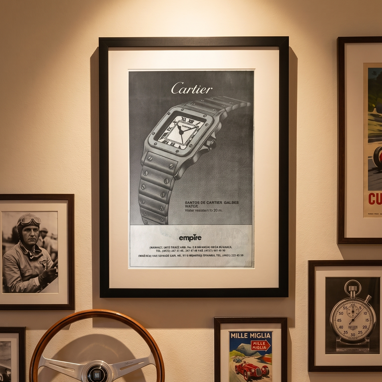 Cartier “Santos“ 1995 Türkiye Orijinal Dönem Reklamıdır (Sonradan Baskı Değildir).