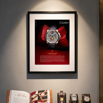 Cartier Calibre de Cartier Tourbillon. Orijinal Dönem Reklamıdır (Sonradan Baskı Değildir).