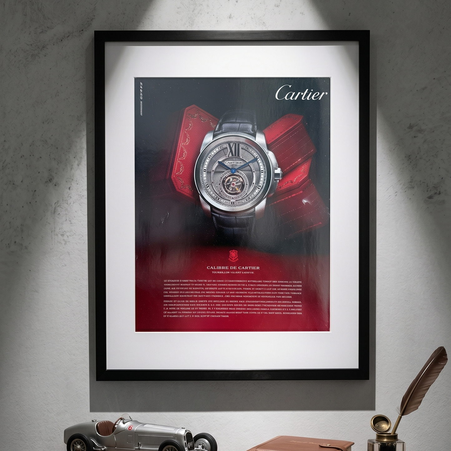 Cartier Calibre de Cartier Tourbillon. Orijinal Dönem Reklamıdır (Sonradan Baskı Değildir).