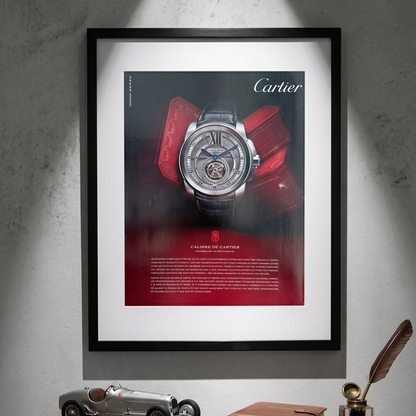 Cartier Calibre de Cartier Tourbillon. Orijinal Dönem Reklamıdır (Sonradan Baskı Değildir).