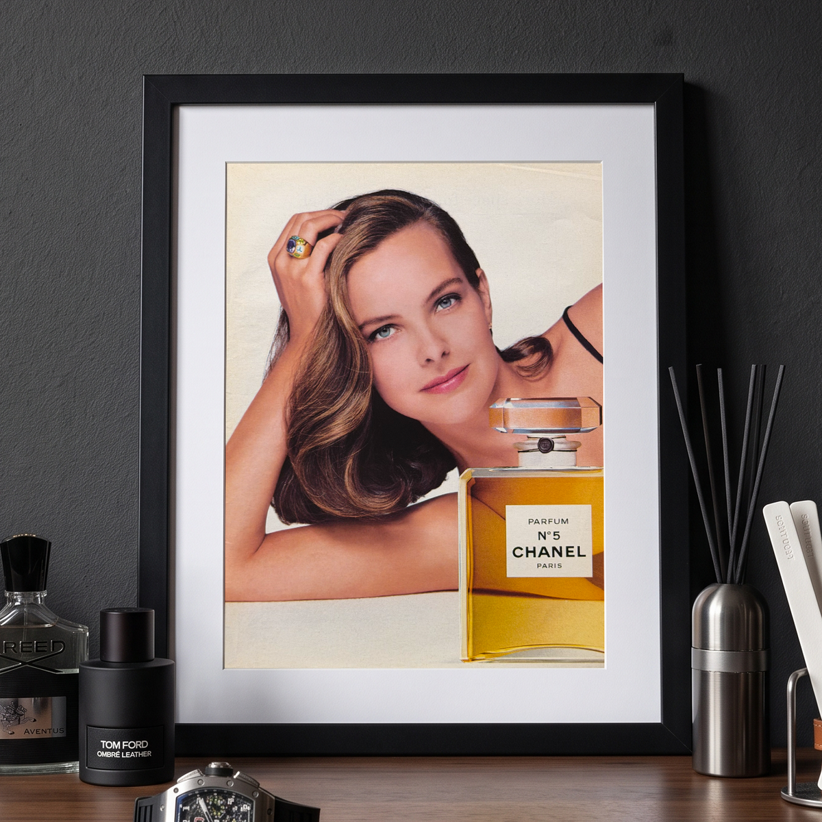 Chanel N°5 Parfum Carole Bouquet Orijinal Dönem Reklamıdır (Sonradan Baskı Değildir)