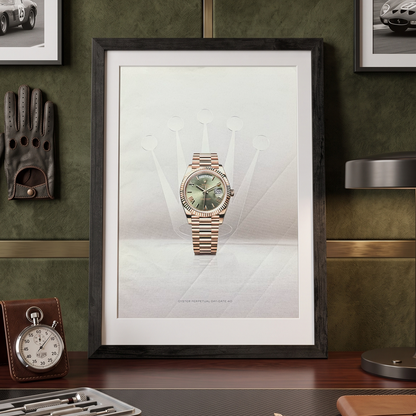 Rolex Oyster Perpetual Day-Date 40 Everose Altın İngilizce Orijinal Dönem Reklamıdır (Sonradan Baskı Değildir)