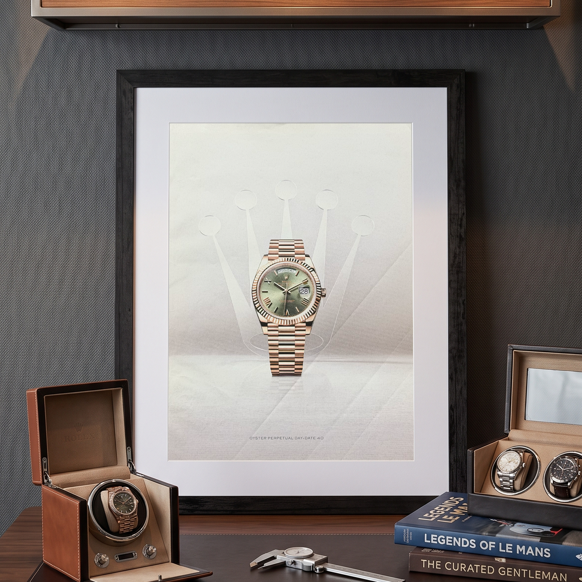 Rolex Oyster Perpetual Day-Date 40 Everose Altın İngilizce Orijinal Dönem Reklamıdır (Sonradan Baskı Değildir)